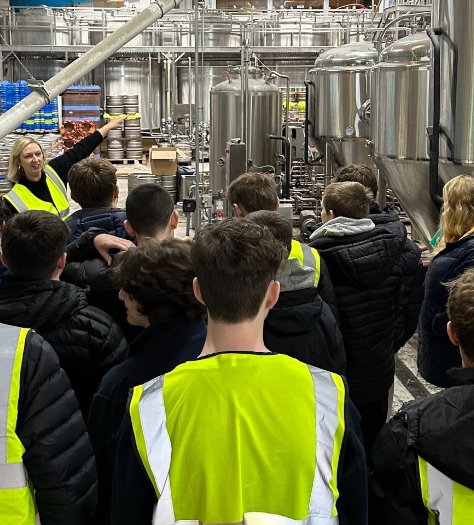 Photo of students on their Experience of the Workplace placement.